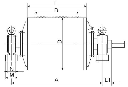 外置式电动滚筒 外置式电动滚筒