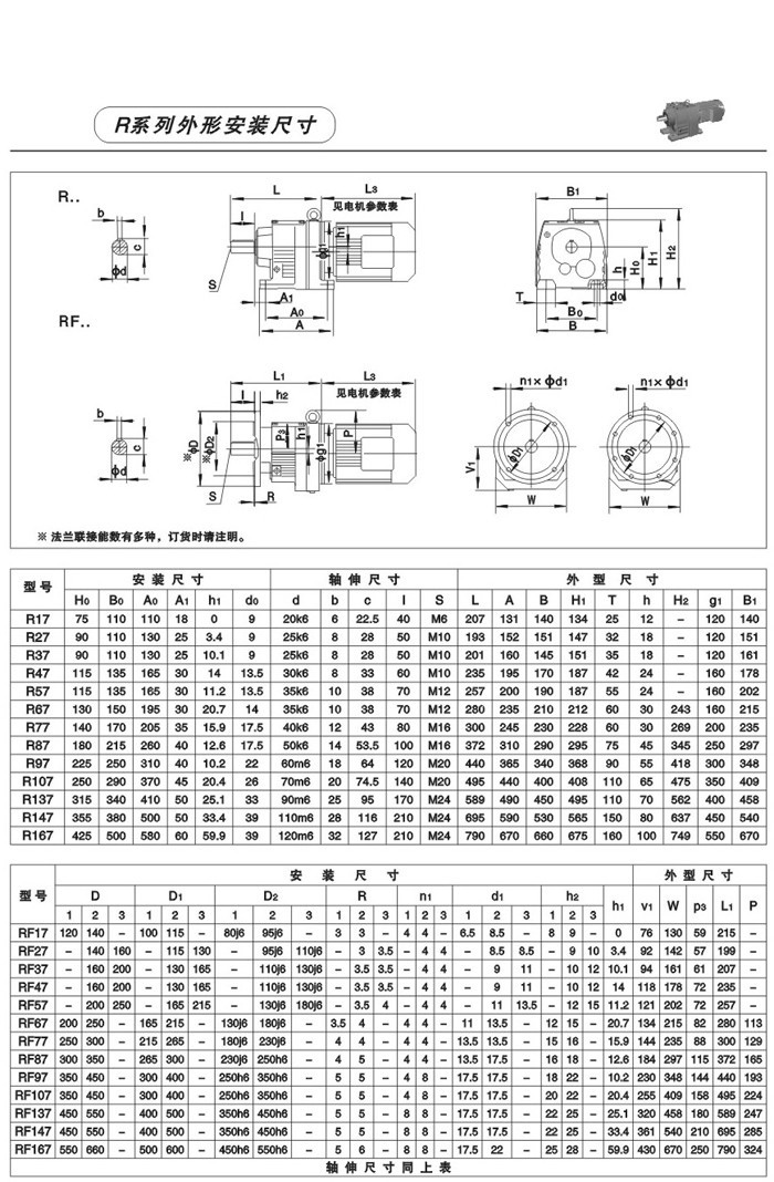 R系列斜齿轮减速电机 R系列斜齿轮减速电机